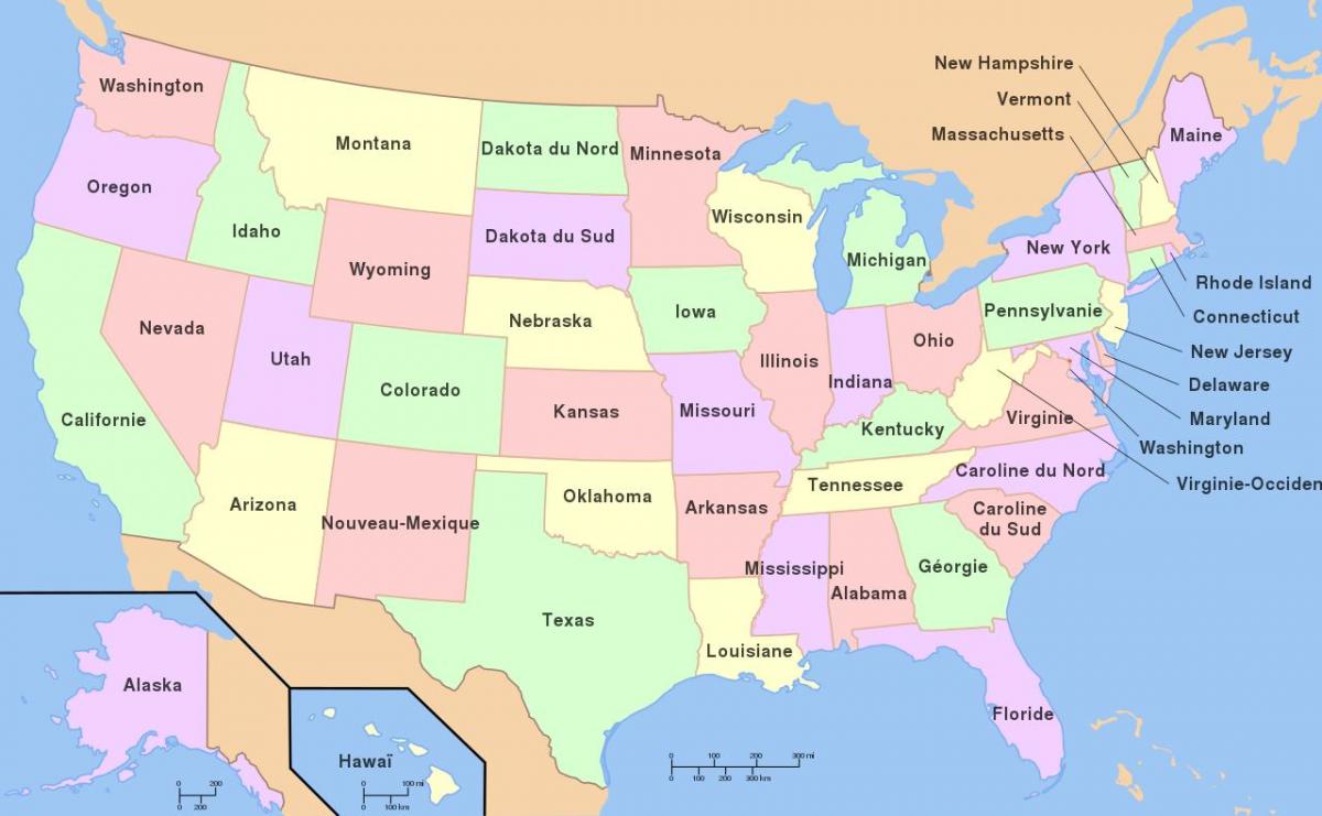 EE.UU. en un mapa