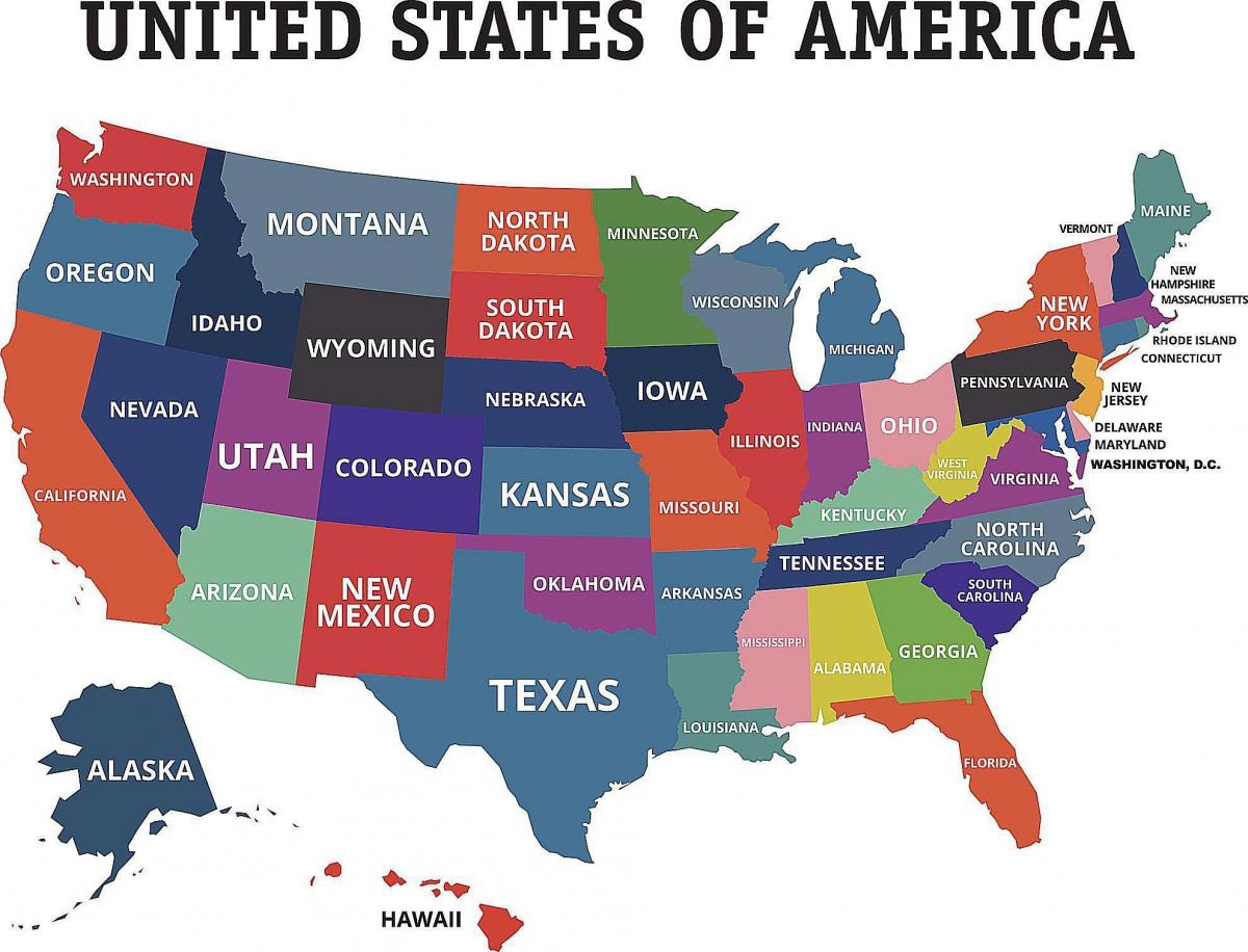Mapa del estado de los EE.UU