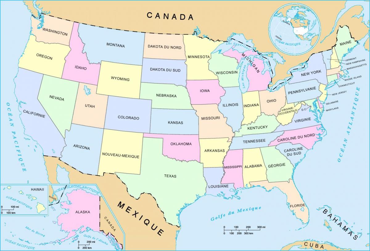 Mapa del sur de EE.UU