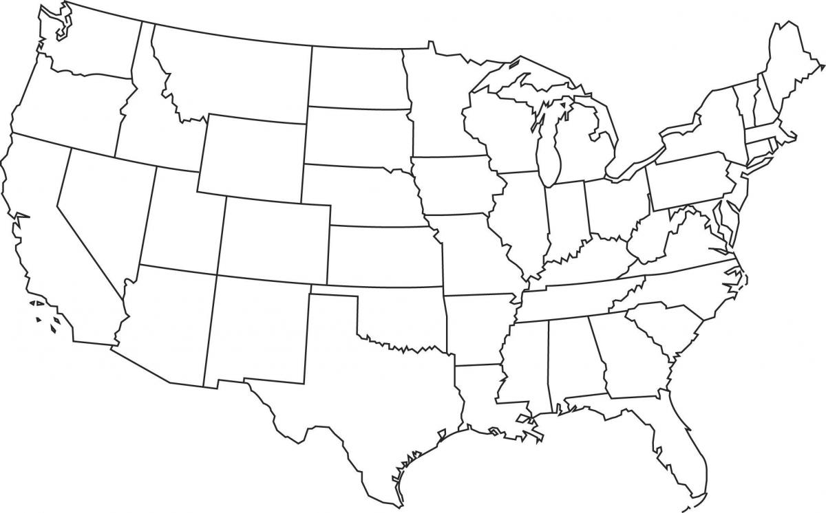 Mapa de EE.UU. vacío