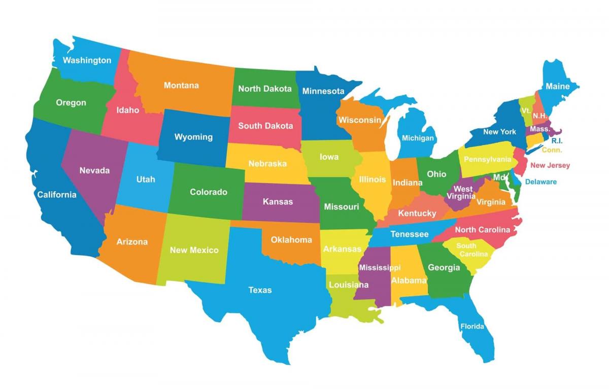Mapa administrativo de los EE.UU
